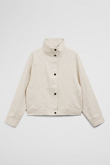 Linen Funnel Neck Jacket
