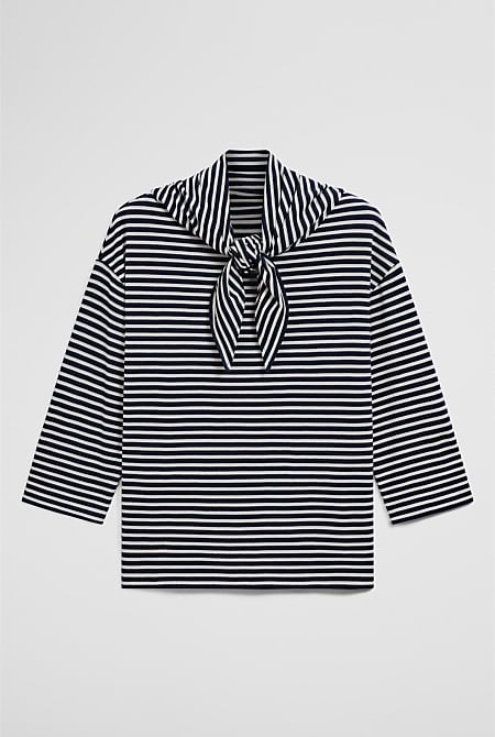 Australian Cotton Scarf Crop Sleeve T-Shirt