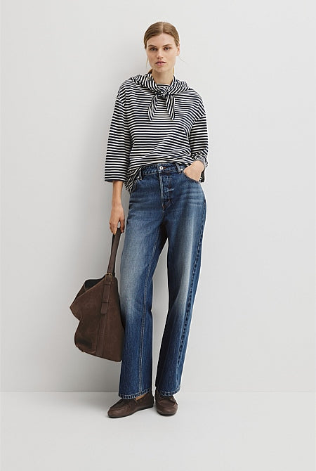 Australian Cotton Scarf Crop Sleeve T-Shirt