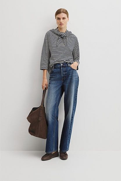 Australian Cotton Scarf Crop Sleeve T-Shirt
