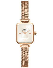 Quadro Mini Stainless Steel Watch in Rose Gold