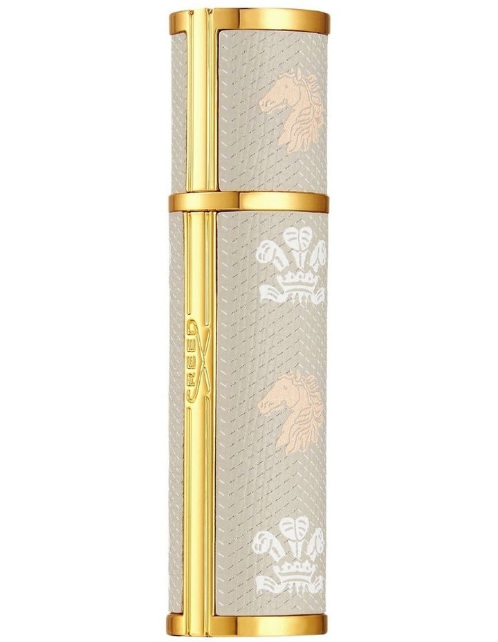 Refillable Travel Leather Atomiser in Beige 5ml
