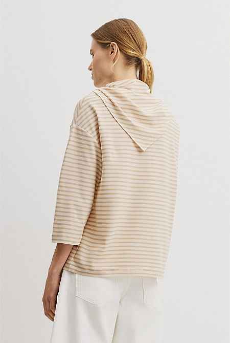 Australian Cotton Scarf Crop Sleeve T-Shirt