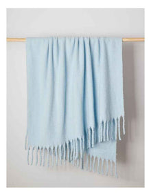 Faux Mohair Throw in Baby Blue