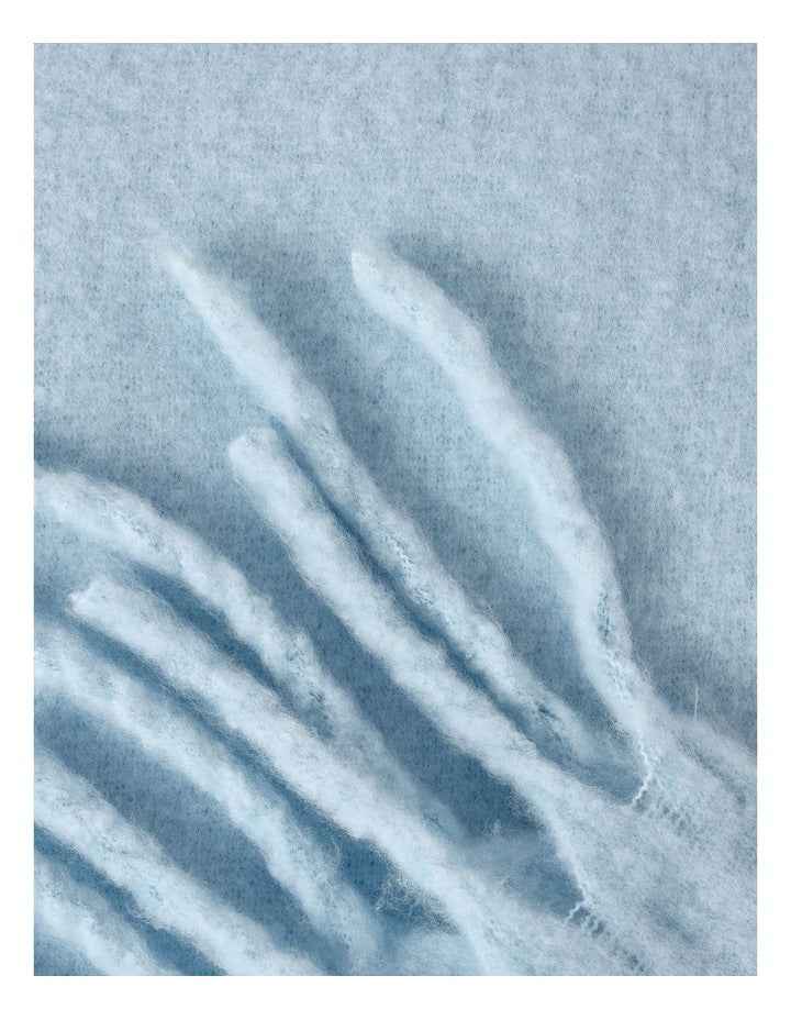 Faux Mohair Throw in Baby Blue