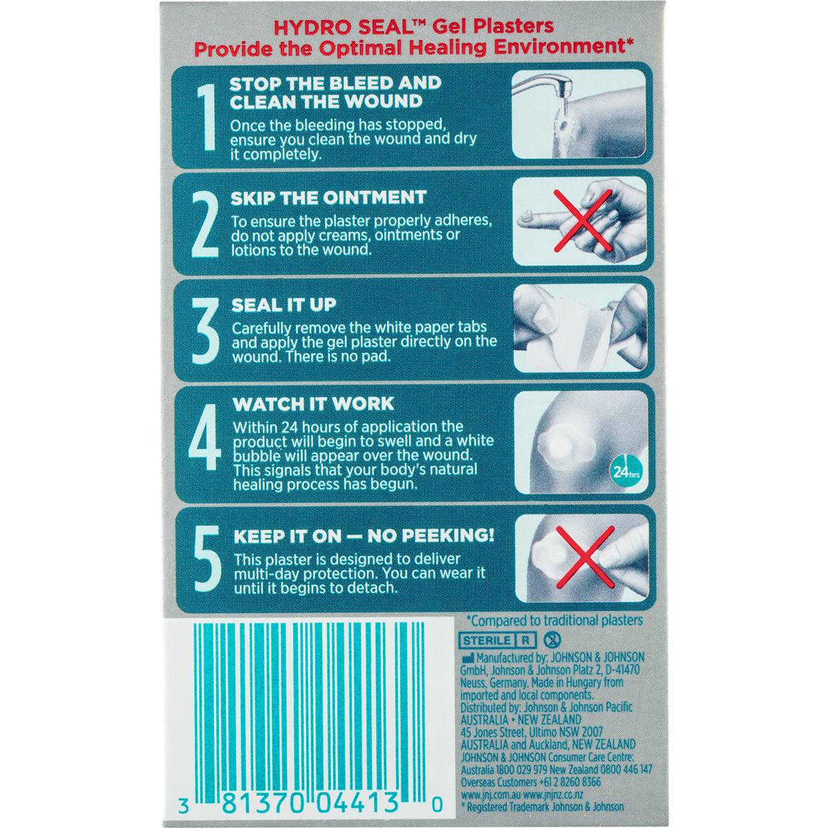 Band-Aid Advanced Healing Hydro Seal Large 6 Pack