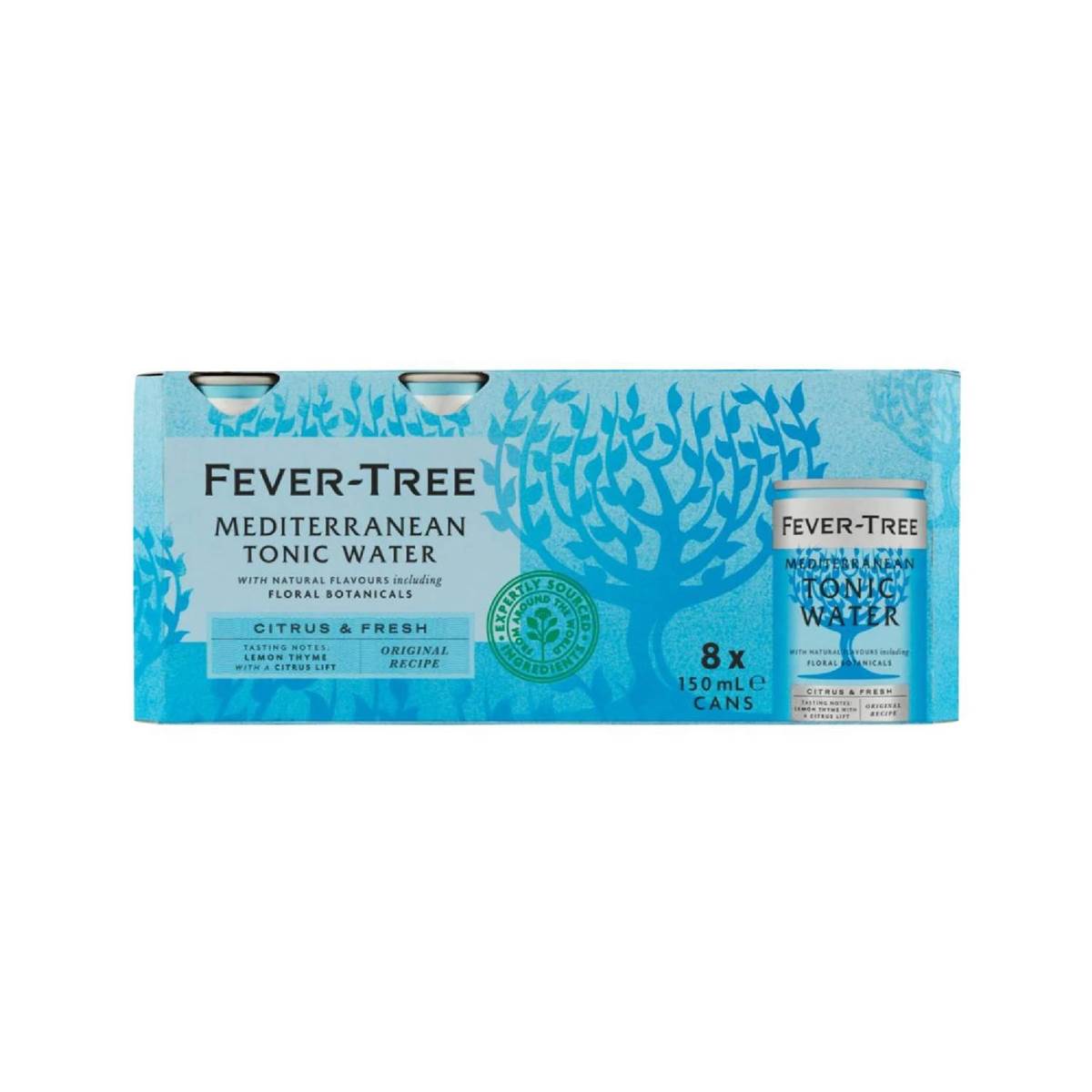 Fever-Tree Mediterranean Tonic Cans 150 Ml x8 Pack
