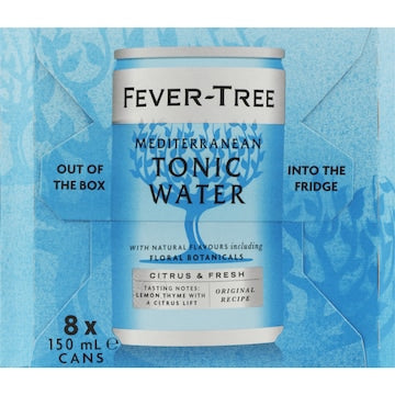 Fever-Tree Mediterranean Tonic Cans 150mL x 8 pack