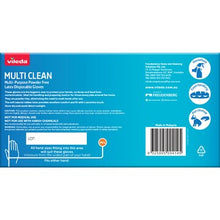 Vileda Multi Clean Latex Gloves Size M/L 100 pack