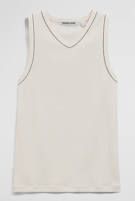 Contrast Stitch Tank