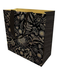 Large Gift Bag in Botanic Gold/Black