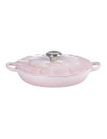 Petal Relief Shallow Casserole 26cm in Shell Pink