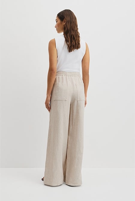 Pull-On Linen Pant
