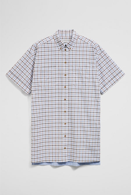Short Sleeve Oxford Shirt Dress