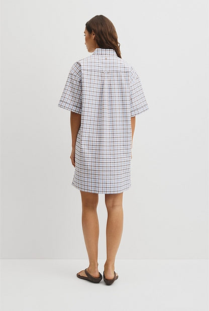 Short Sleeve Oxford Shirt Dress