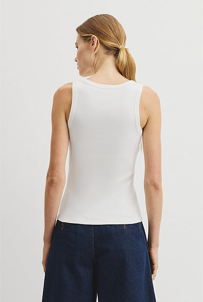 Scoop Neck Rib Tank