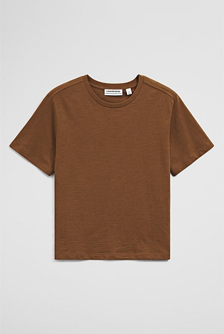 Textured Short Sleeve Slub T-Shirt