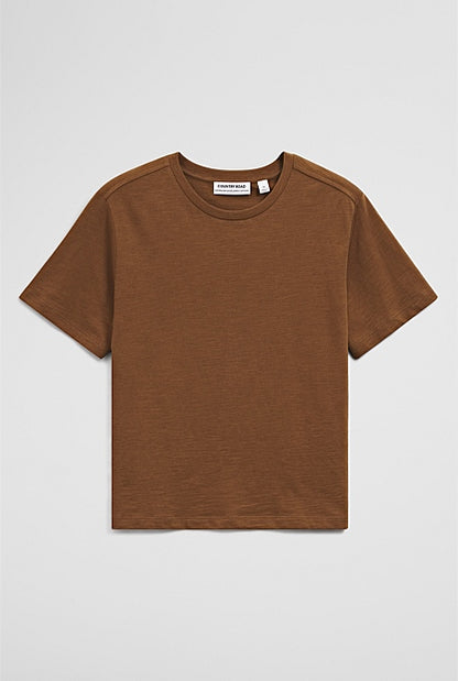 Textured Short Sleeve Slub T-Shirt
