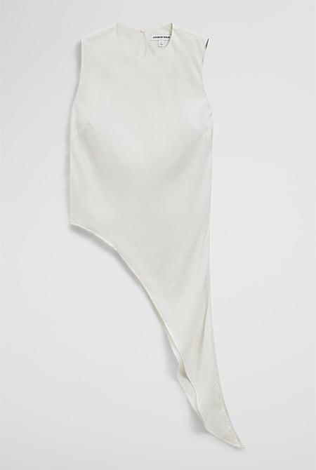 Asymmetrical Washable Silk Tank