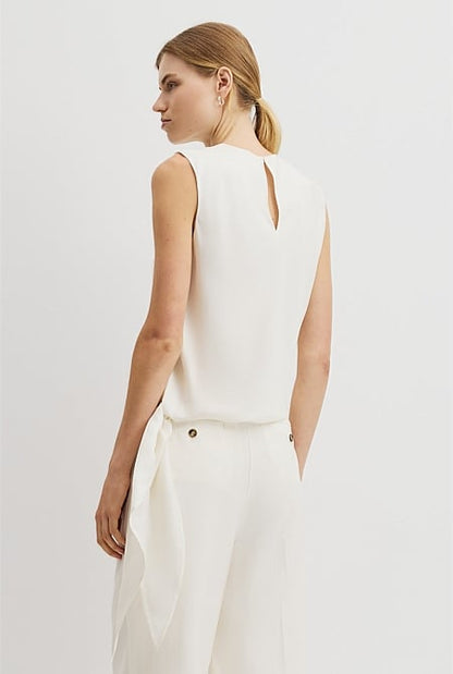 Asymmetrical Washable Silk Tank