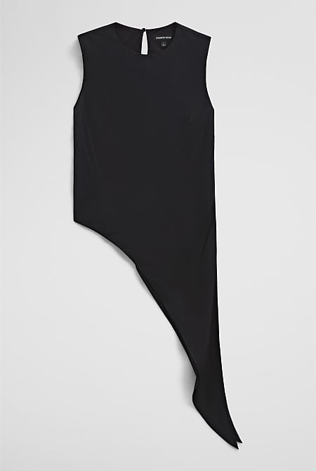 Asymmetrical Washable Silk Tank