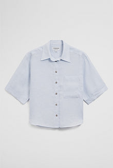 Short Sleeve Crop Linen Shirt