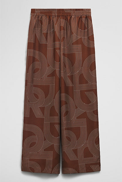 Logo Washable Silk Pant