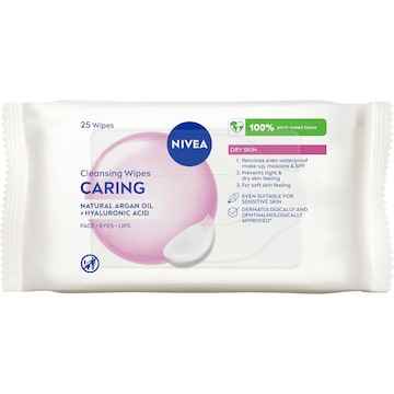 Nivea Gentle Biodegradable Face Cleansing Makeup Wipes 25 pack