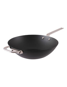Iron Carbon Steel Wok 30cm in Black