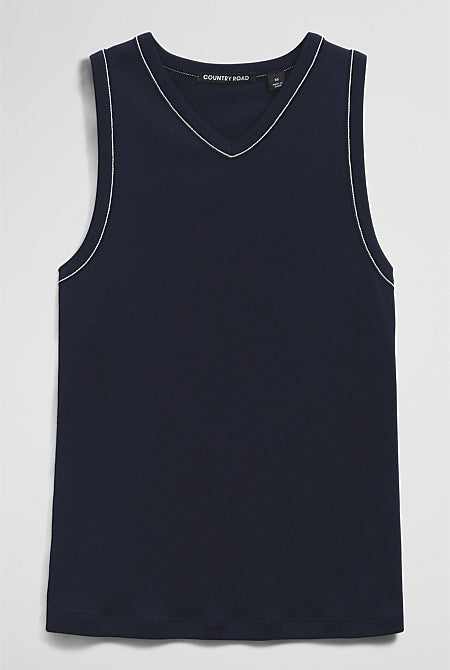 Contrast Stitch Tank