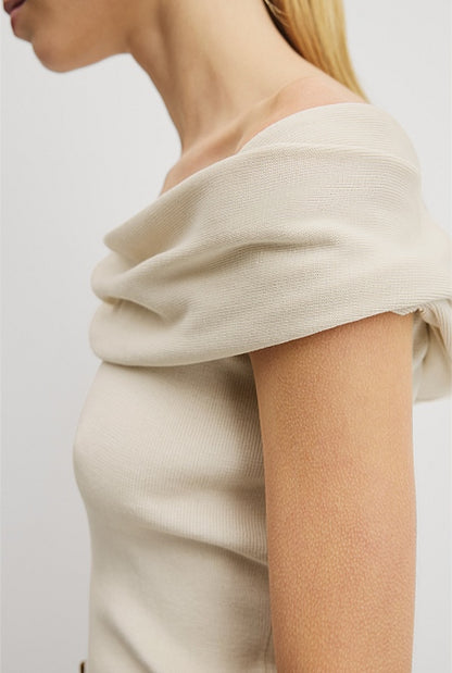 Fold Over Knit Top