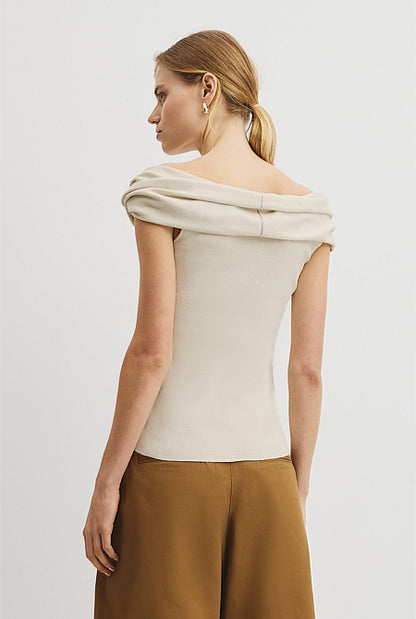 Fold Over Knit Top