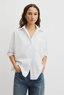 Drape Sleeve Cotton Shirt