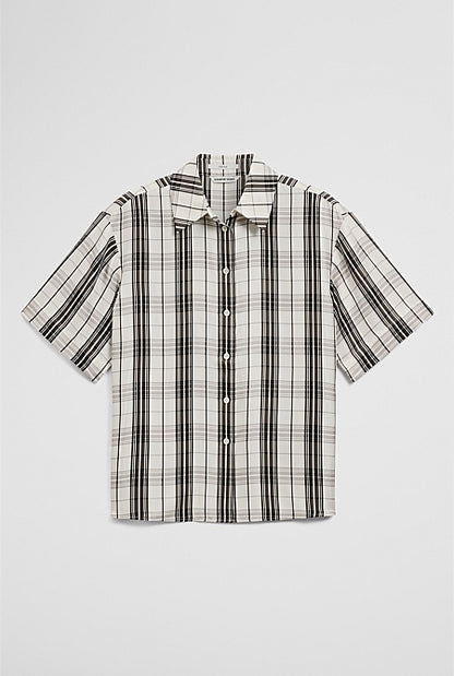 Washable Silk Check Shirt