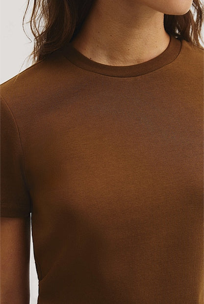 Australian Cotton Blend Fitted T-Shirt