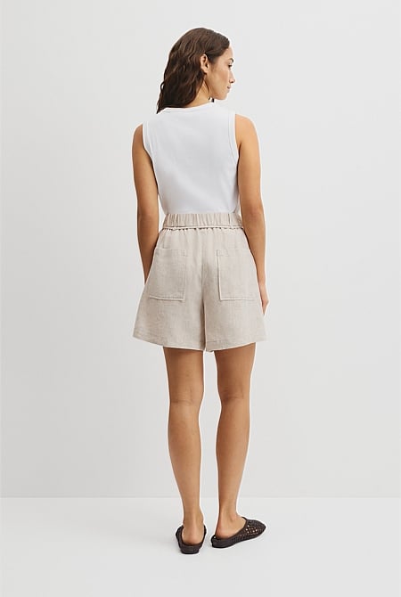 Pull On Linen Short