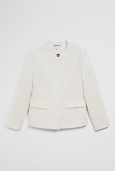 Collarless Jacket