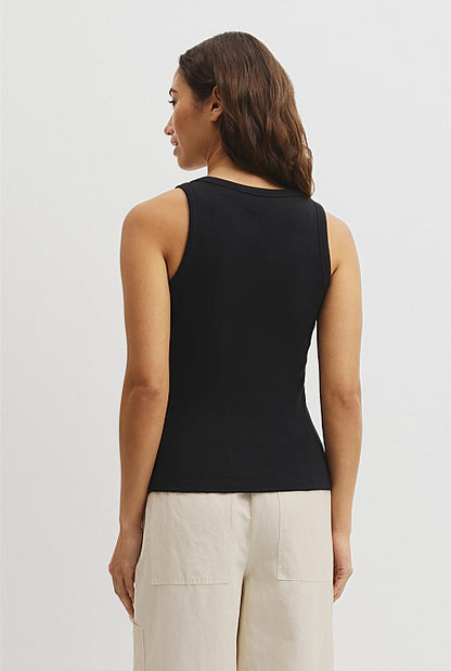 Scoop Neck Rib Tank
