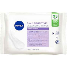 Nivea Sensitive Biodegradable Face Cleansing Makeup Wipes 25 pack