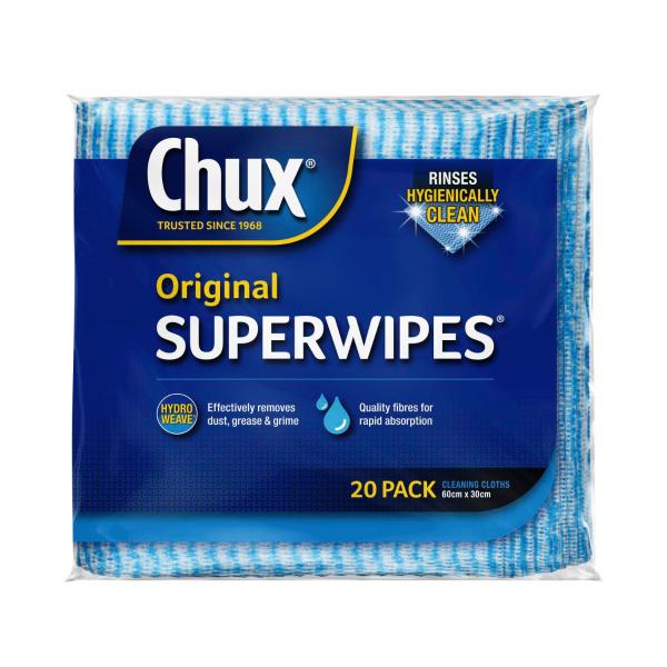 CHUX SUPERWIPES CLOTH REGULAR 20PK