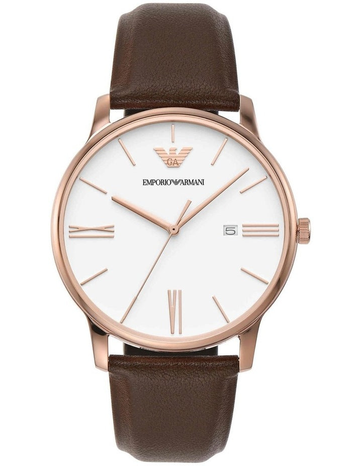 Stainless Steel AR11572 Analogue Watch in Brown