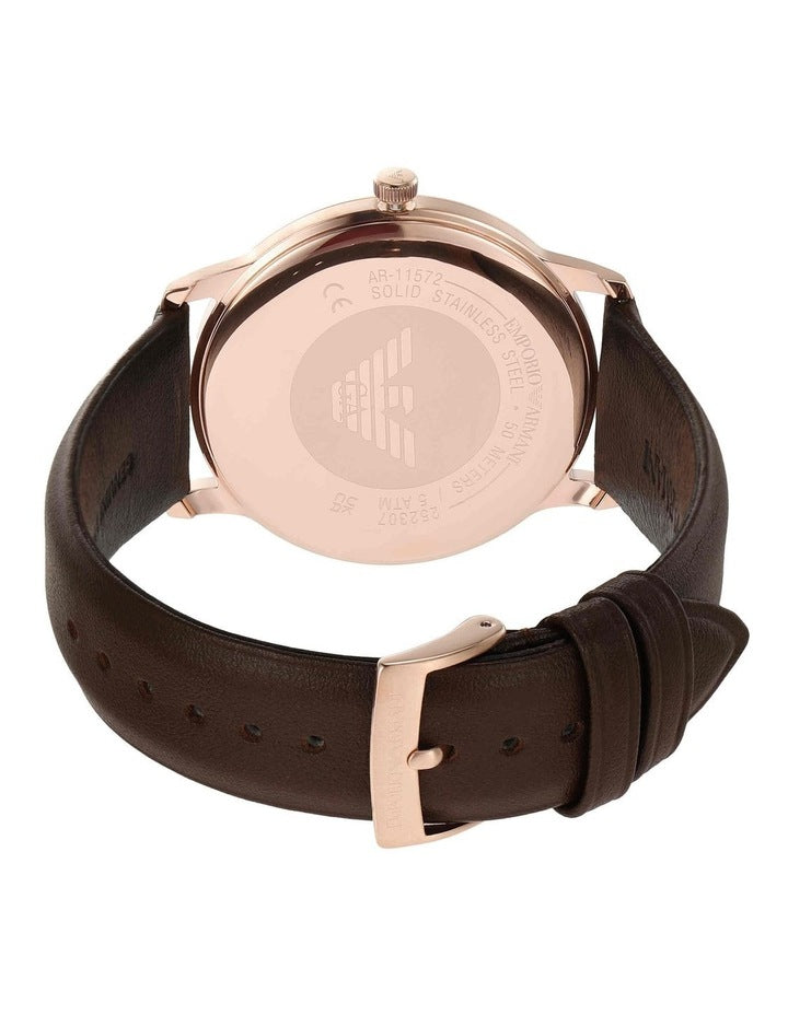 Stainless Steel AR11572 Analogue Watch in Brown