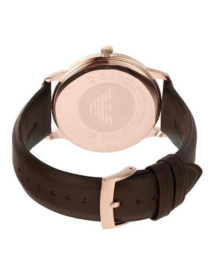 Stainless Steel AR11572 Analogue Watch in Brown