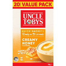 Uncle Tobys Oats Quick Sachets Family Pack Creamy Honey Porridge 700g