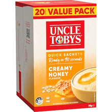 Uncle Tobys Oats Quick Sachets Family Pack Creamy Honey Porridge 700g