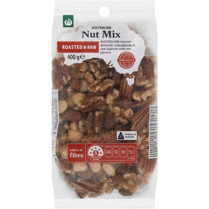Woolworths Australian Nut Mix Roasted & Raw 400g