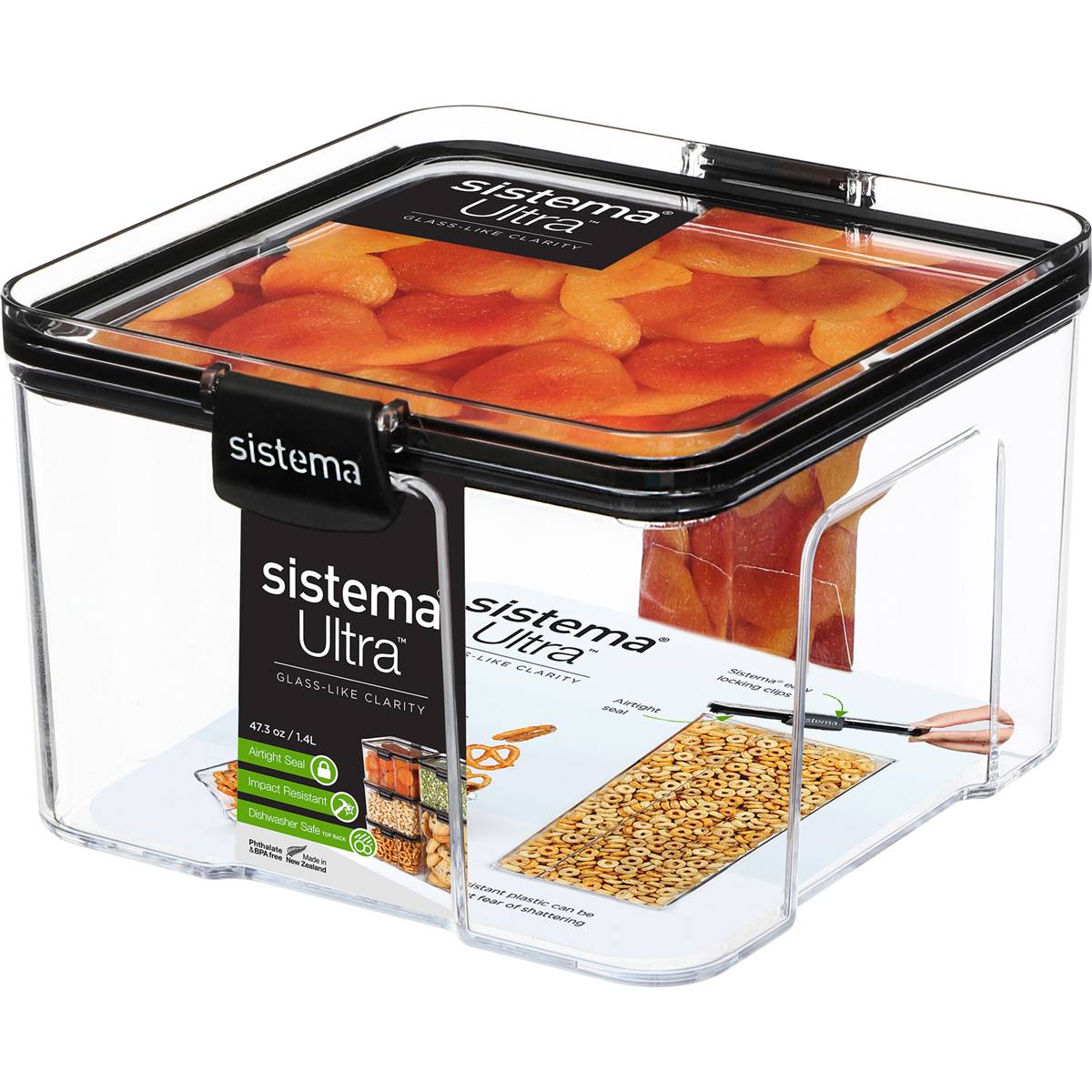 Sistema Ultra Clear Tritan Square Large 1.4l Each