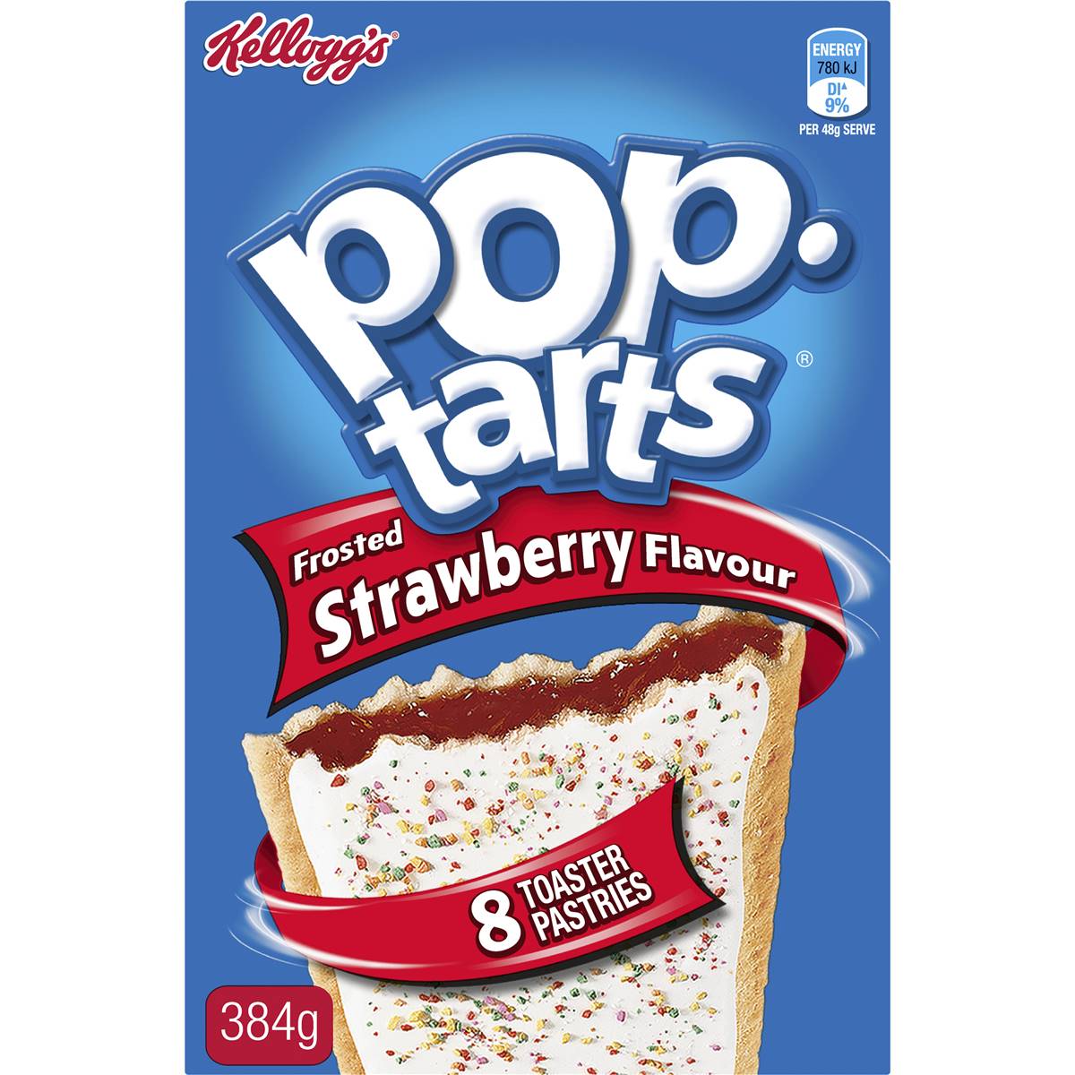Kellogg's Pop Tarts Frosted Strawberry Toaster Pastries 384g