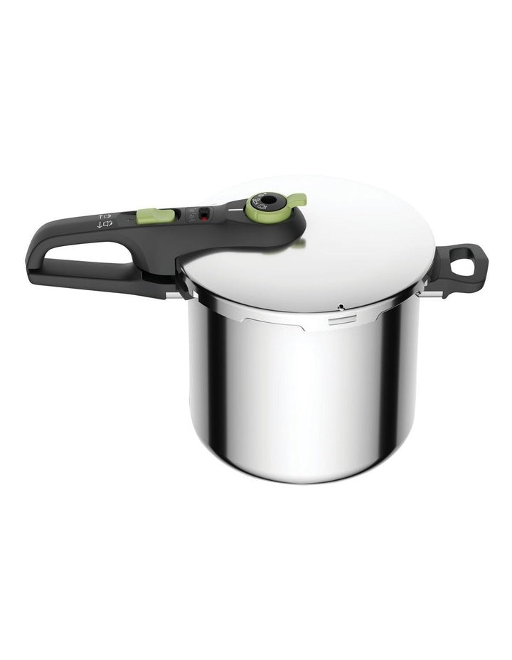 Induction Stainless Steel Pressure Cooker 8L in Silver