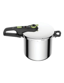 Induction Stainless Steel Pressure Cooker 8L in Silver